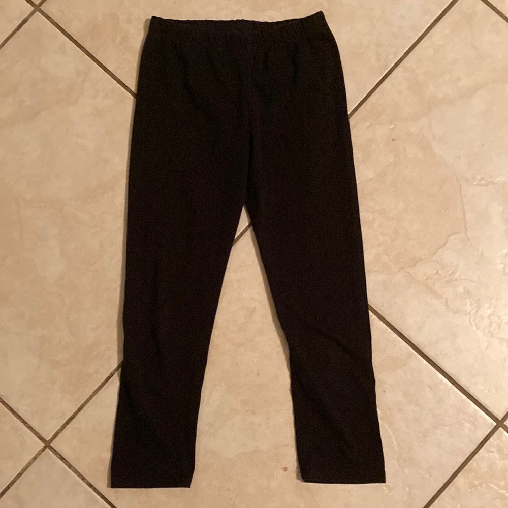 Kids Black Elastic Waist Stretch Pants